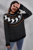 Halloween Ghost Long Sleeve Knitted Sweater