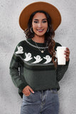 Halloween Ghost Long Sleeve Knitted Sweater