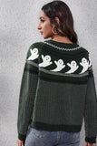 Halloween Ghost Long Sleeve Knitted Sweater