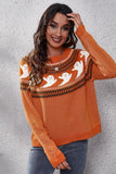 Halloween Ghost Long Sleeve Knitted Sweater