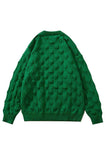 Long Sleeve Oversized Green Christmas Sweater