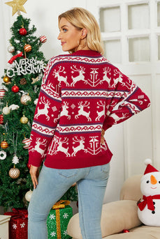 Drizzle Christmas Fawn Jacquard Sweater