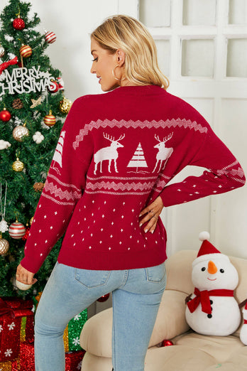 Crewneck Pullover Christmas Tree Sweater