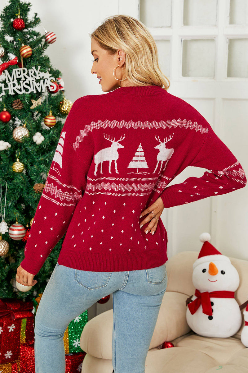 Load image into Gallery viewer, Crewneck Pullover Christmas Tree Sweater
