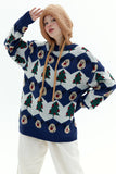 Long Sleeve Oversized Christmas Tree Sweater