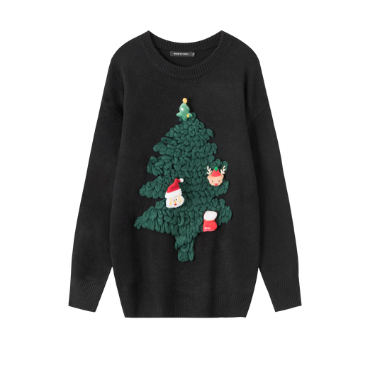 Loose Christmas Tree Long Sleeve Sweater