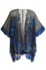 Load image into Gallery viewer, Black Sequined Peacock 1920s Cape