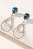 Royal Blue Beaded Prom Earrings