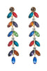 Load image into Gallery viewer, Colorful Rhinestone Leaves Earrings