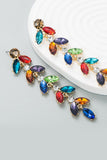 Colorful Rhinestone Leaves Earrings