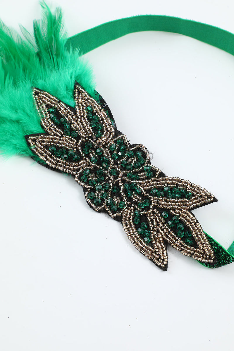 Load image into Gallery viewer, Green Five Pieces 1920s Party Accessories Set