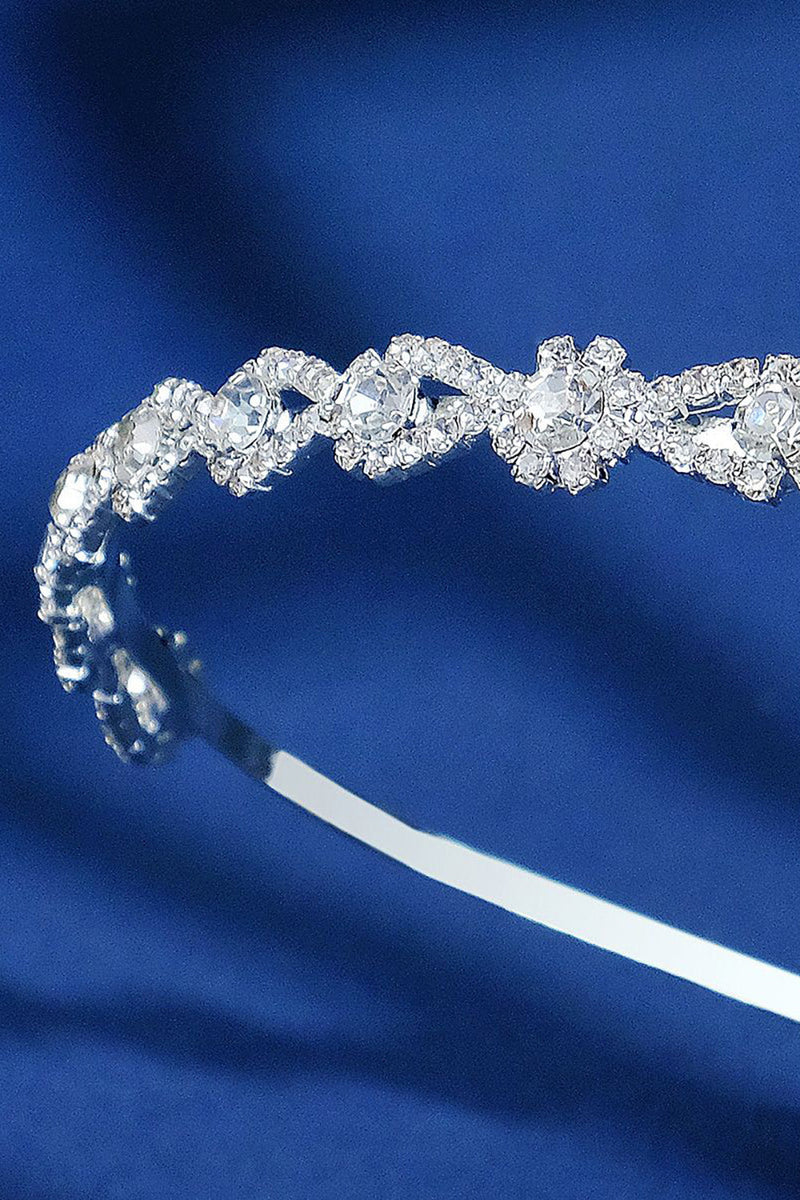 Load image into Gallery viewer, Silver Rhinestones Wedding Headband