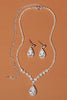 Load image into Gallery viewer, Rhinestone Drop Bridal Earrings Necklace Set