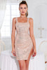 Load image into Gallery viewer, Sequins Bodycon Sparkly Cocktail Dress with Slit