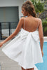Load image into Gallery viewer, A Line Spaghetti Straps White Graduation Dress