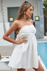 Load image into Gallery viewer, A Line Spaghetti Straps White Graduation Dress