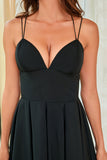 Spaghetti Straps Satin Little Back Dress