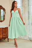 Spaghetti Straps Satin Little Back Dress