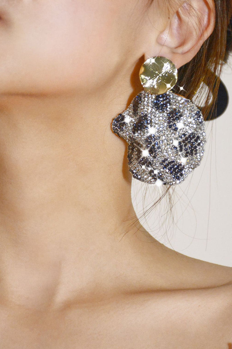 Load image into Gallery viewer, Leopard Rhinestones Sparkly Earrings