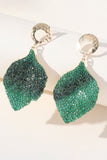 Leaves Alloy Rhinestones Geometric Earrings