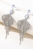 Load image into Gallery viewer, Silver Zircon Tassel Rhinestones Earrings