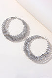 Cut Out Rhinestones Round Geometric Earrings