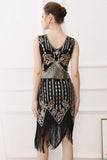 Fringes Glitter Flapper Dress with Sleeveless