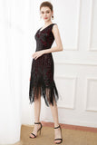 Fringes Glitter Flapper Dress with Sleeveless