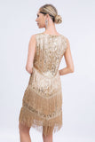 Black Sequins Gatsby Fringed Flapper Dress