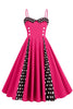 Load image into Gallery viewer, Polka Dots Black Swing 1950s Dress with Sleeveless