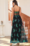 Dark Green Sparkly Long Prom Dress with Sequins