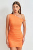Load image into Gallery viewer, One Shoulder Orange Bodycon Homecoming Dress