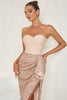 Load image into Gallery viewer, Blush Sweetheart Bodycon Sparkly Cocktail Dress With Slit