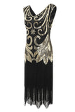 Fringes Sparkly 1920s Dress with Sleeveless