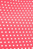 Pink Red Polka Dots Puff Sleeves 1950s Dress