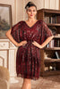 Load image into Gallery viewer, Red Sparkly 1920s Dress with Sequins