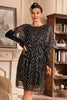 Load image into Gallery viewer, Glitter Sequins 1920s Dress with Batwing Sleeves