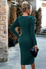 Load image into Gallery viewer, Bodycon Apricot Long Sleeves Round Neck Work Dress