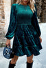 Load image into Gallery viewer, Dark Green Long Sleeves A Line Work Dress