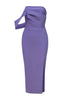 Load image into Gallery viewer, Purple Off the Shoulder Bodycon Knee Length Party Dress