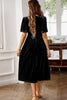 Load image into Gallery viewer, Velvet V-neck A Line Holiday Party Dress