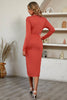 Load image into Gallery viewer, Black Long Sleeve V-Neck Sheath Holiday Dress