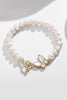 Load image into Gallery viewer, Sparkly White Pearl Stretch Bracelet with Butterfly