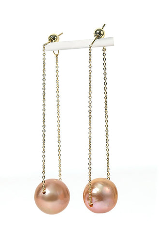 Blush Women Pearl Chain Drop Earrings