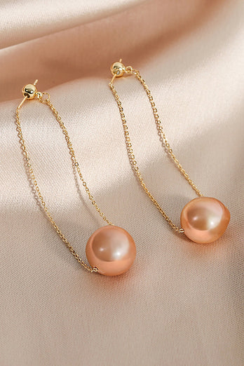 Blush Women Pearl Chain Drop Earrings