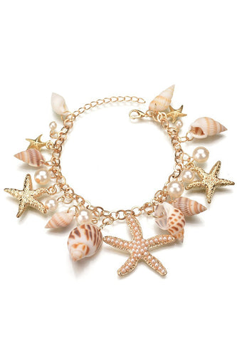 Beach Bohemian Shell and Starfish Bracelet