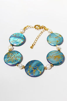 Ocean Series Blue Freshwater Shell and Pearls Bracelet