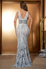 Load image into Gallery viewer, White Mermaid V-Neck Long Prom Dress