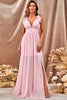 Load image into Gallery viewer, A-Line Pink Prom Dress with Slit