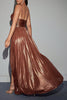 Load image into Gallery viewer, Brown A Line Prom Dress with Hollow-out